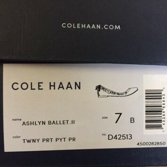 Cole Haan NIB Ashlyn Ballet Flat -- Size 7 -- Tawny Port Python Print Women's - Picture 5 of 5